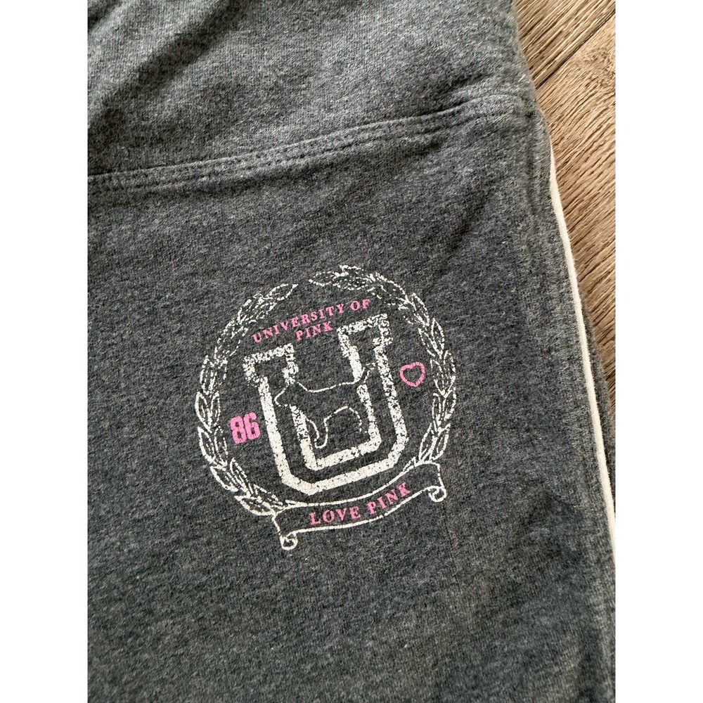 Vintage VS PINK Wide Leg Fold Over Leggings Y2K Gray Deadstock - Picture 5 of 7